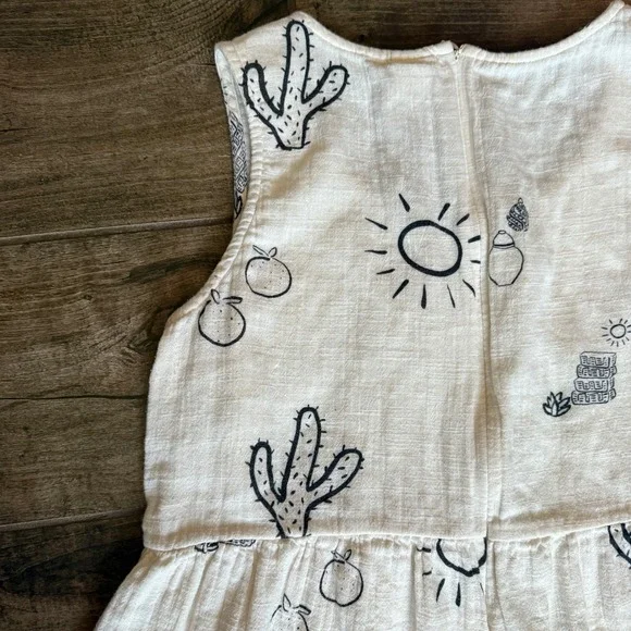 Lucy & Yak Cream Jumpsuit with Black Cactus Print - Picture 10 of 16